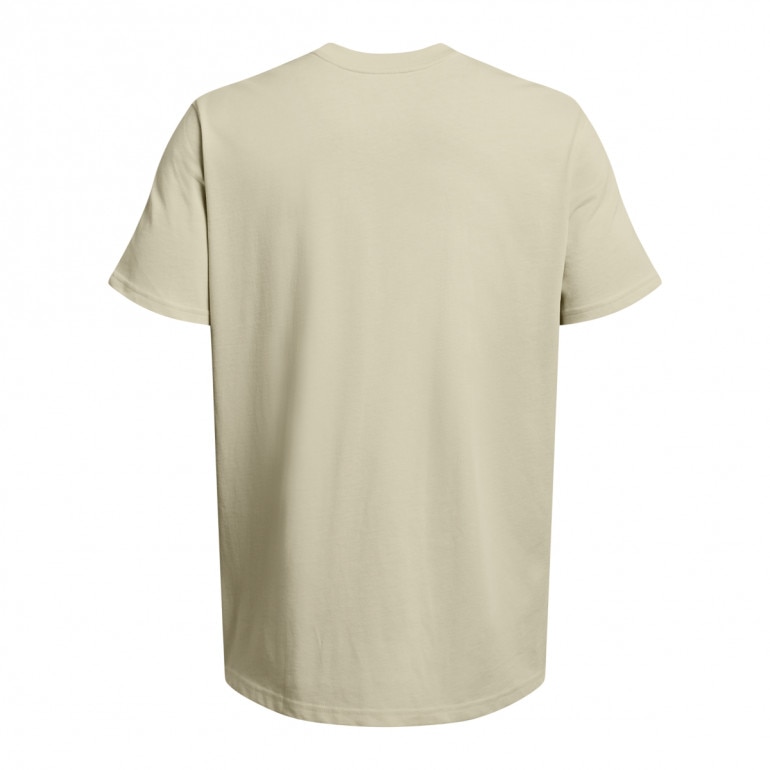 Męski t-shirt z nadrukiem Under Armour UA HW LC Logo Repeat SS - beżowy