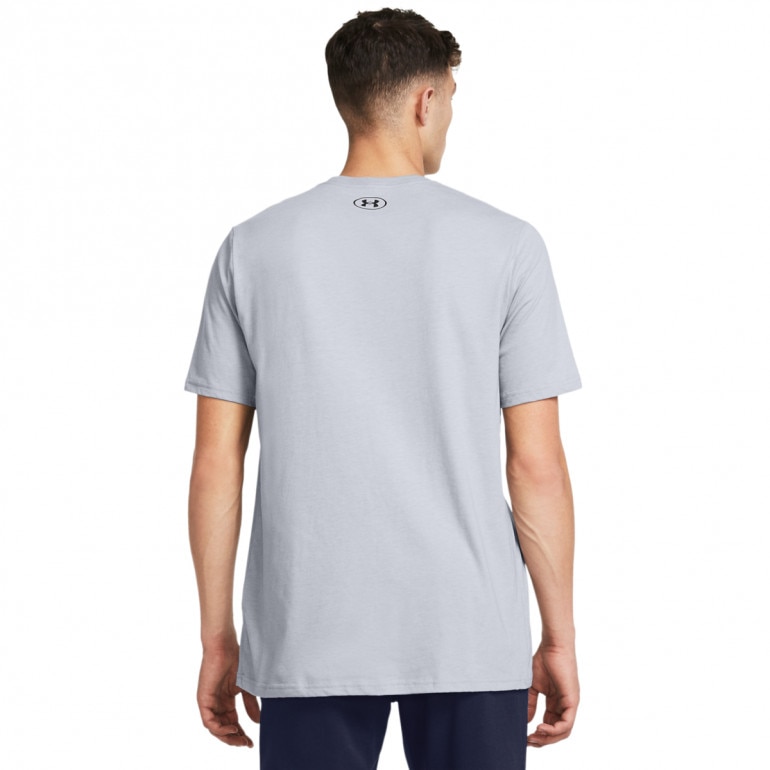 Męski t-shirt z nadrukiem Under Armour UA Foundation Short Sleeve - szary