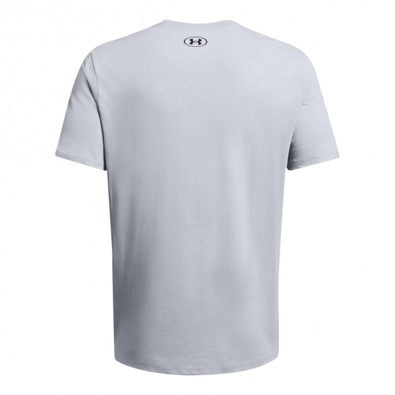 Męski t-shirt z nadrukiem Under Armour UA Foundation Short Sleeve - szary