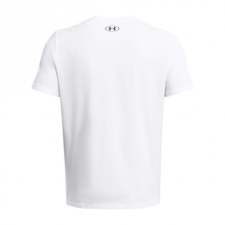 Męski t-shirt z nadrukiem Under Armour UA Foundation Short Sleeve - biały