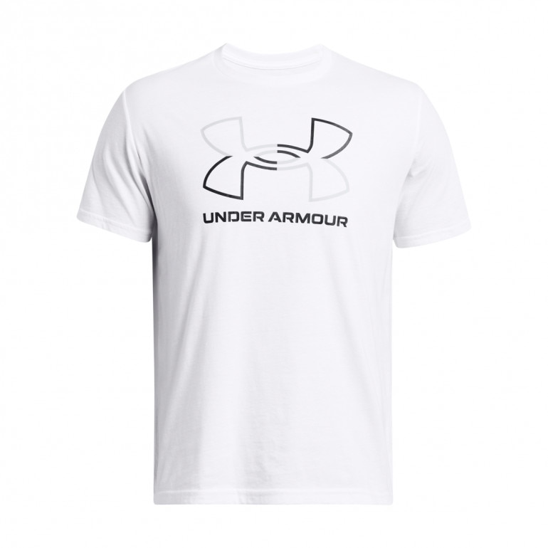 Męski t-shirt z nadrukiem Under Armour UA Foundation Short Sleeve - biały