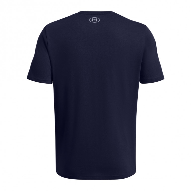 Męski t-shirt z nadrukiem Under Armour UA Foundation Short Sleeve - granatowy