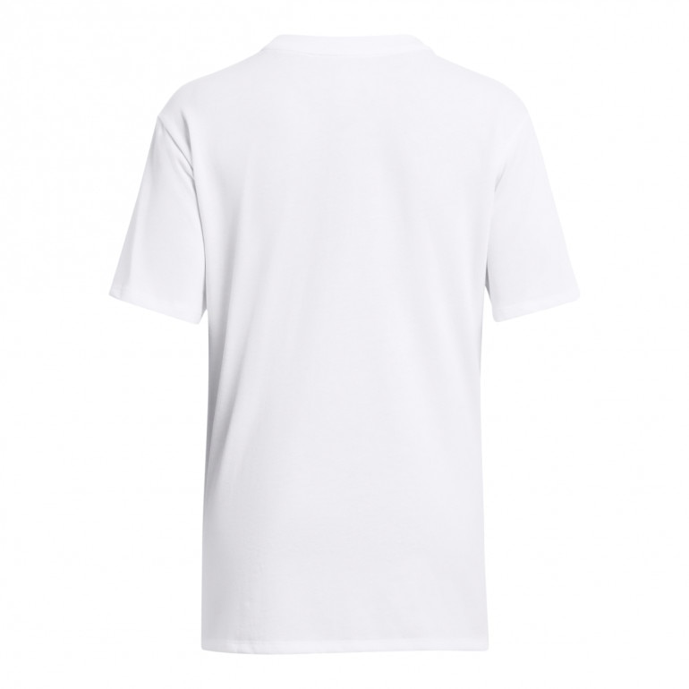 Damski t-shirt z nadrukiem Under Armour UA HW Embroid Patch Bfoss SS - biały 