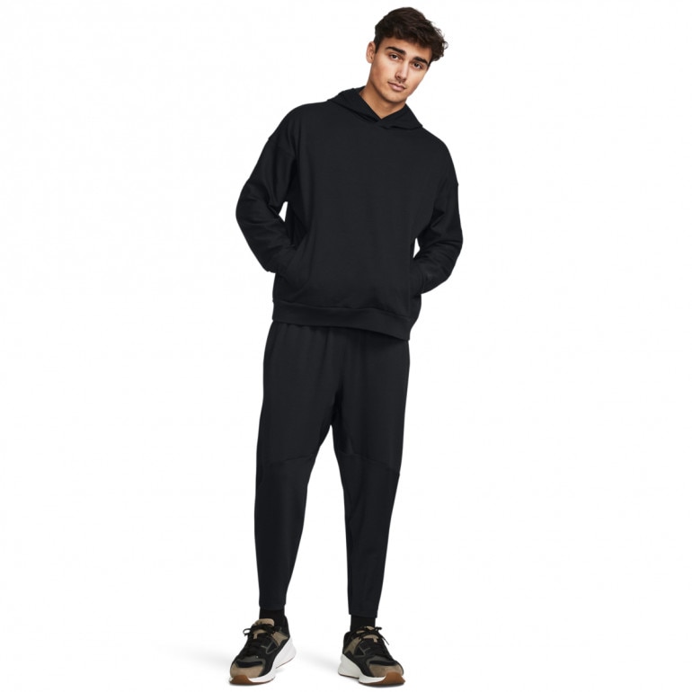 Meska bluza treningowa nierozpinana z kapturem Under Armour UA Journey Rib Hoodie - czarna