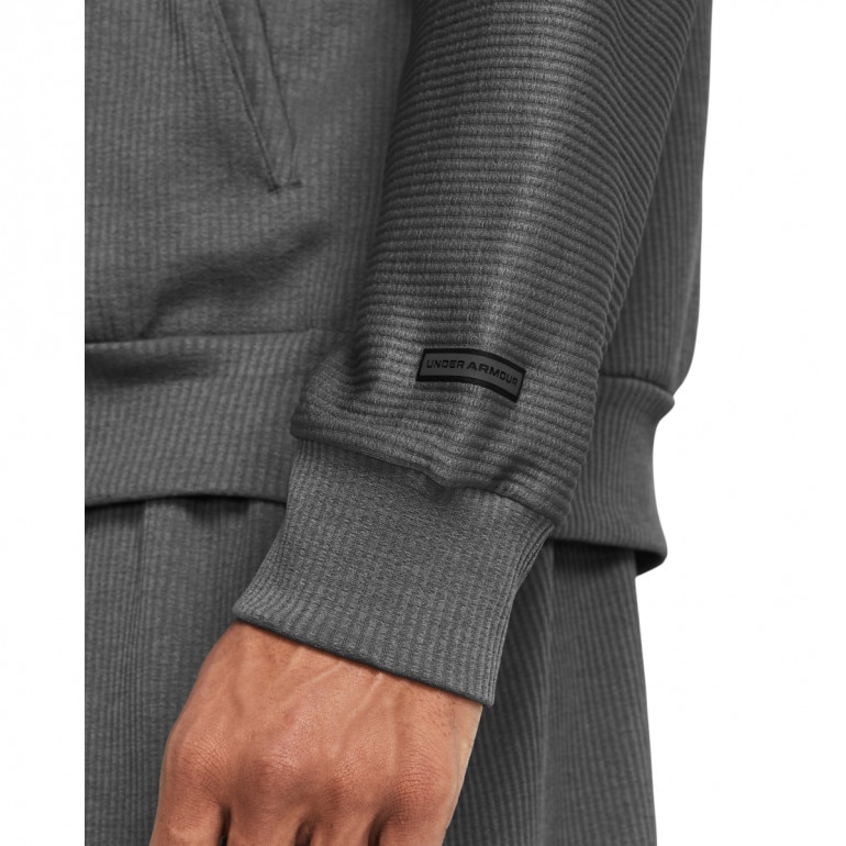 Meska bluza treningowa nierozpinana z kapturem Under Armour UA Journey Rib Hoodie - szara