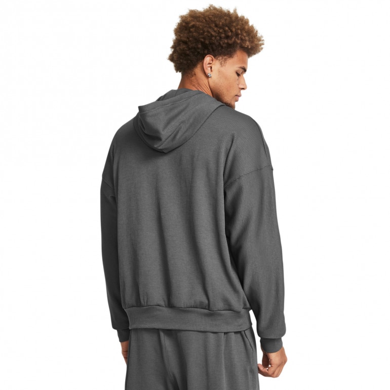 Meska bluza treningowa nierozpinana z kapturem Under Armour UA Journey Rib Hoodie - szara