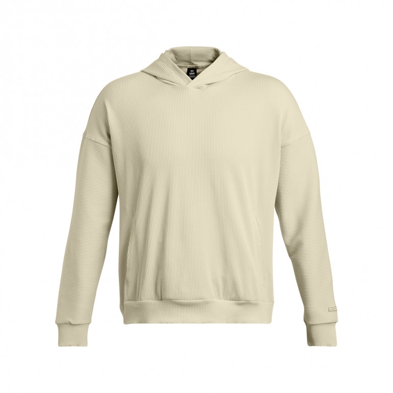 Meska bluza treningowa nierozpinana z kapturem Under Armour UA Journey Rib Hoodie - kremowa