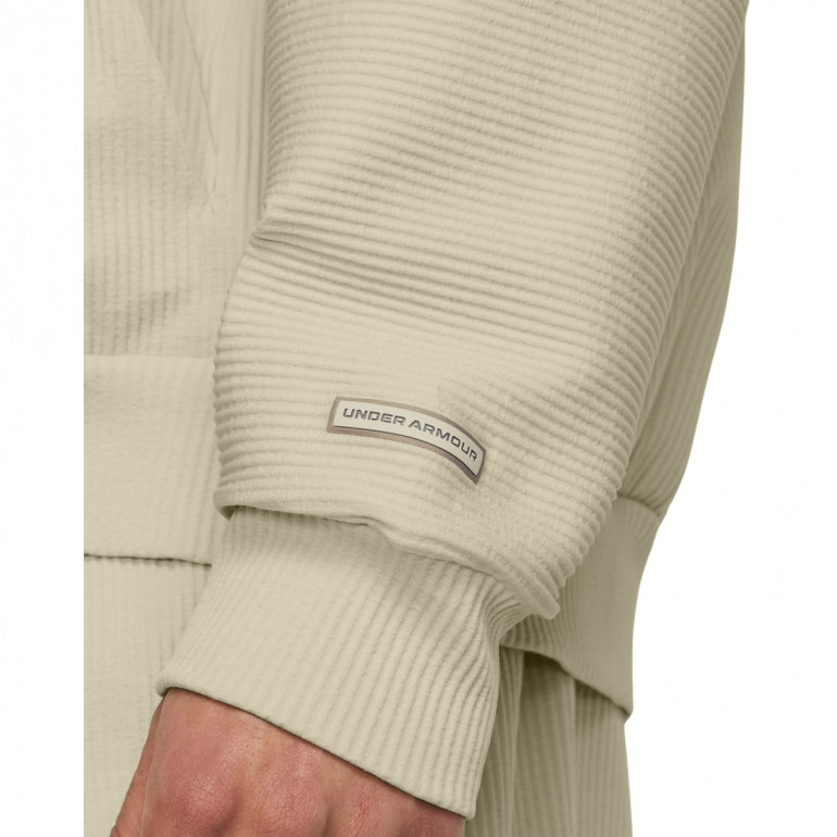 Meska bluza treningowa nierozpinana z kapturem Under Armour UA Journey Rib Hoodie - kremowa