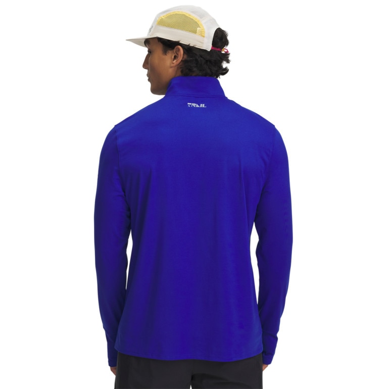 Męski longsleeve do biegania Under Armour UA Trail Run Quarter Zip - niebieski