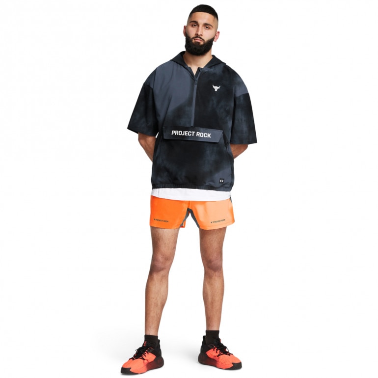 Męska kurtka treningowa Under Armour Project Rock Warm Up Â½ Zip Jacket - szara
