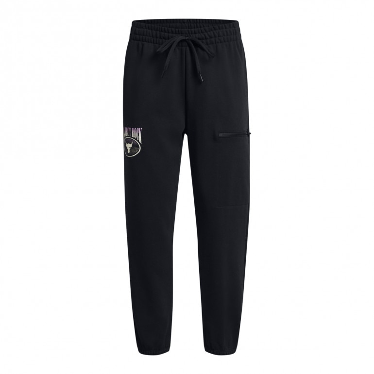 Damskie spodnie treningowe Under Armour Projcet Rock Q1 HW Terry Pant - czarne