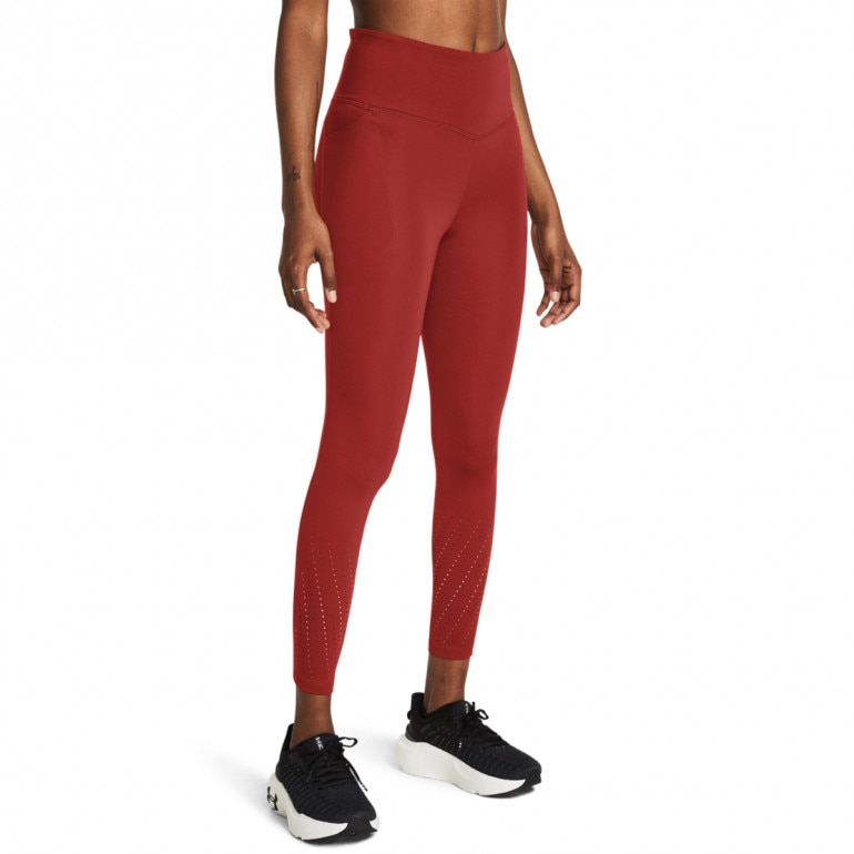 Damskie legginsy do biegania Under Armour UA Launch Elite Ankle Tights - czerwone