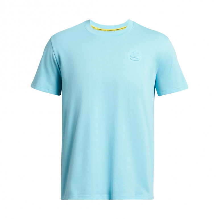 Męska koszulka do koszykówki Under Armour Curry Emboss HW Tee - niebieska 