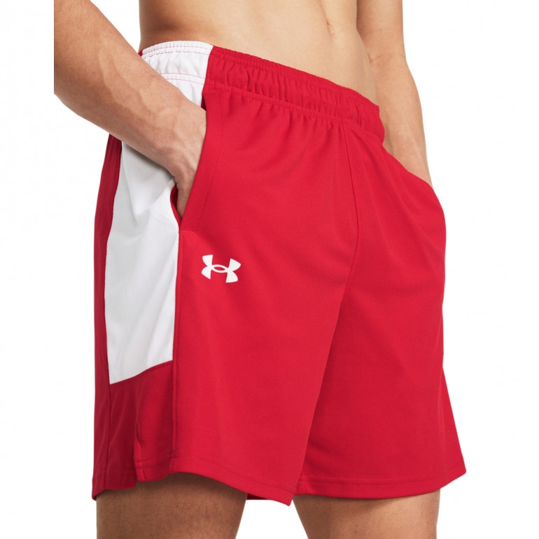 Męskie spodenki do koszykówki Under Armour UA Zone 7 Short - czerwone 