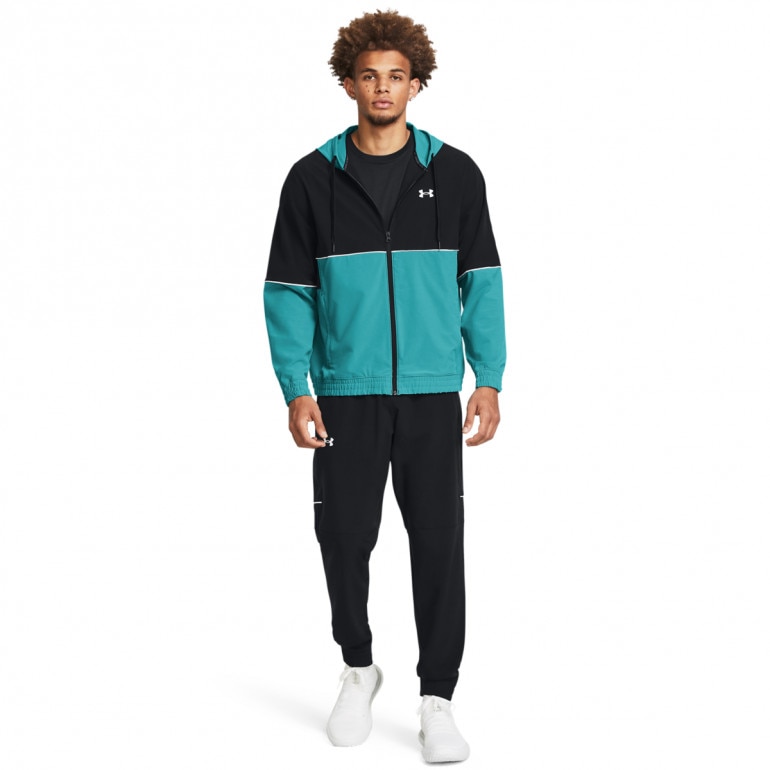 Męska kurtka treningowa Under Armour UA Zone Woven Jacket - turkusowa