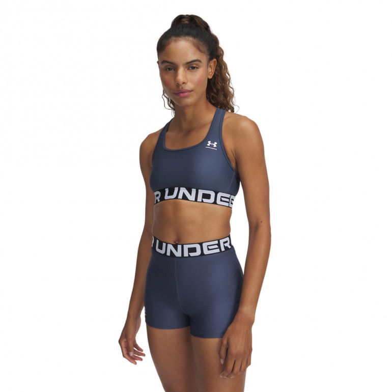 Biustonosz treningowy Under Armour UA Hg Authentics Mid Branded - szary