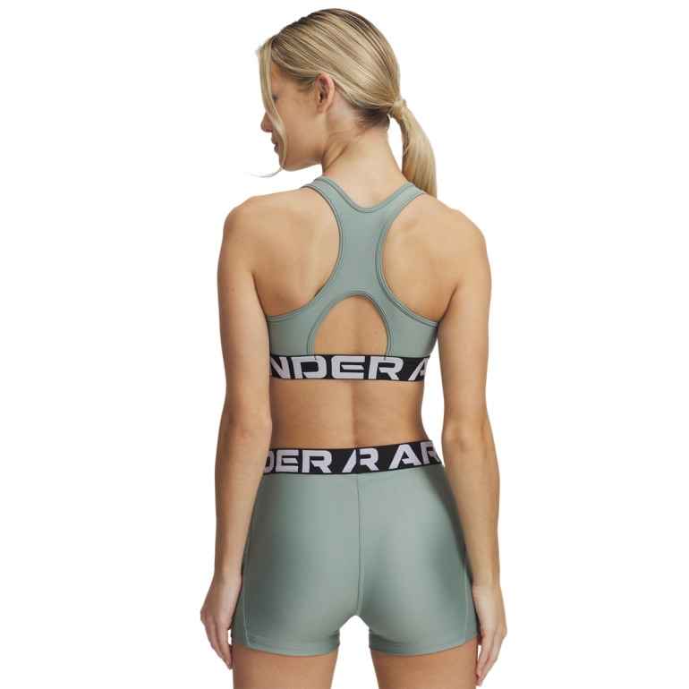 Biustonosz treningowy Under Armour UA Hg Authentics Mid Branded - zielony