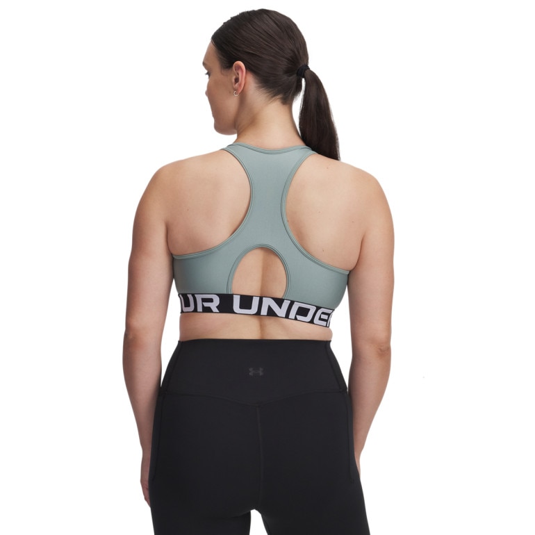 Biustonosz treningowy Under Armour UA Hg Authentics Mid Branded - zielony