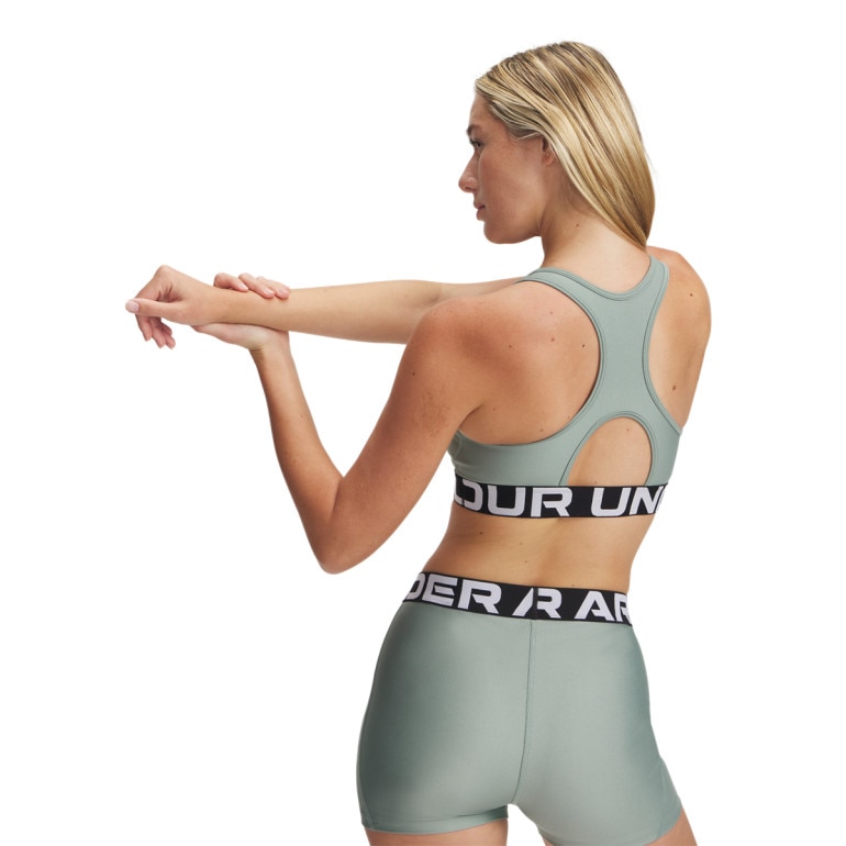 Biustonosz treningowy Under Armour UA Hg Authentics Mid Branded - zielony