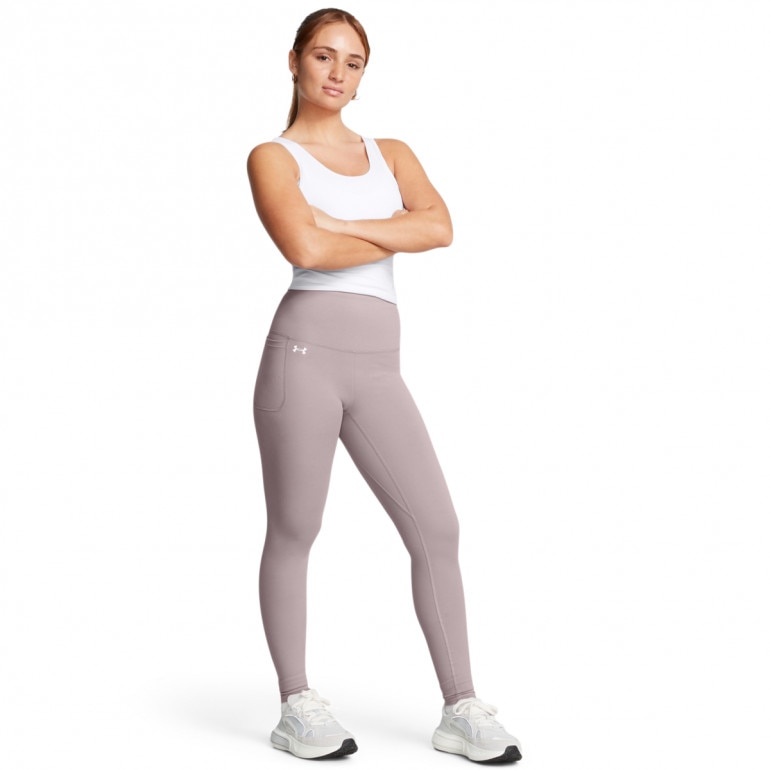 Damskie legginsy treningowe Under Armour Motion UHR Legging - beżowe