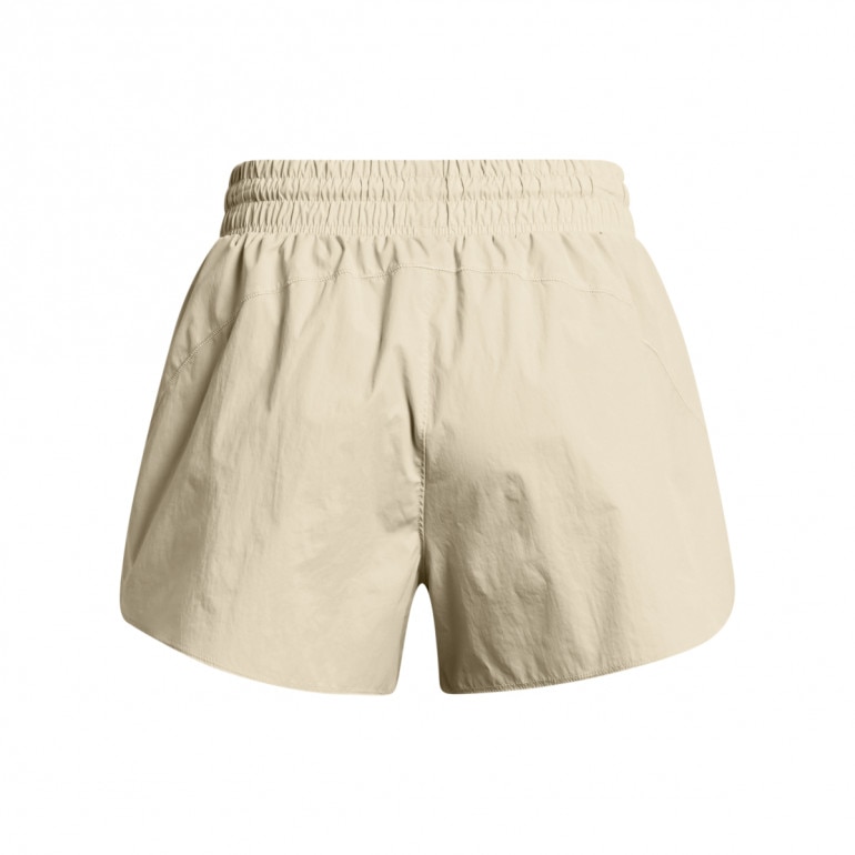 Damskie spodenki treningowe Under Armour Flex Woven 3in Crinkle Sts - beżowe