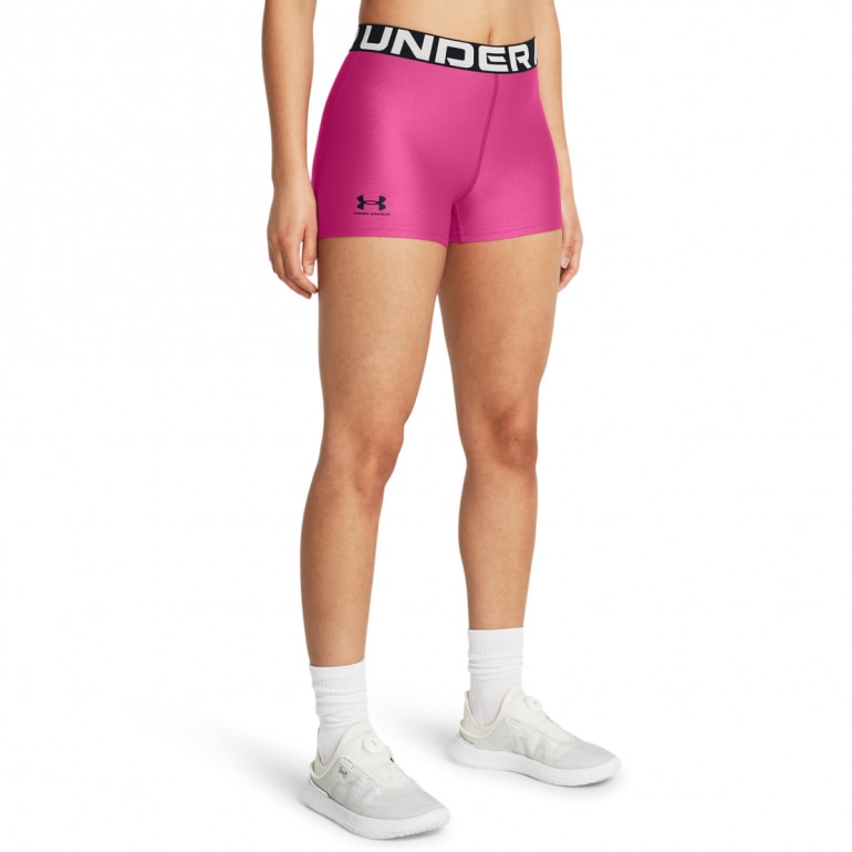 Damskie legginsy krótkie treningowe Under Armour UA HG Shorty - różowe