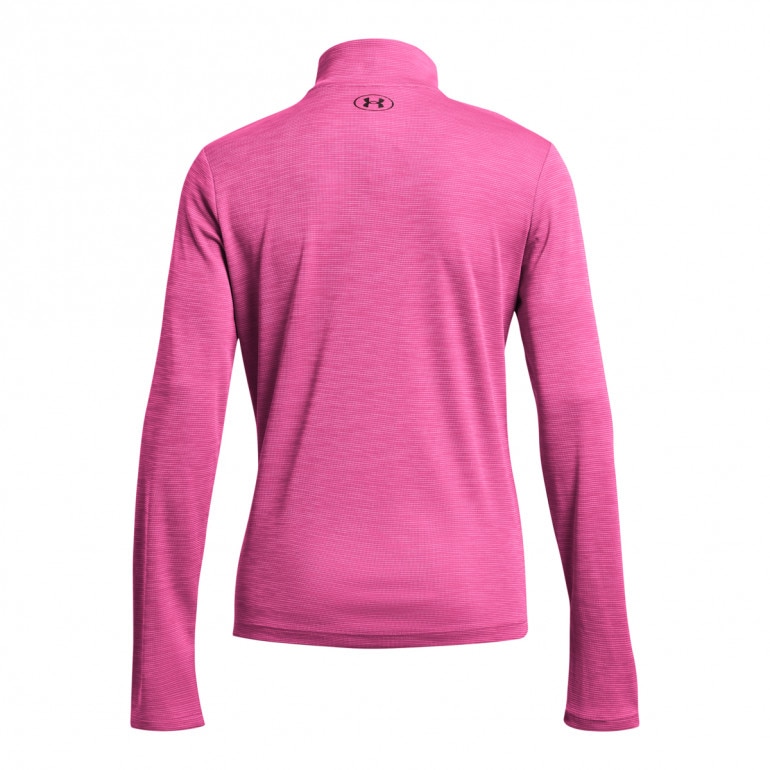 Damski longsleeve treningowy Under Armour Tech Textured 1/2 Zip - różowy