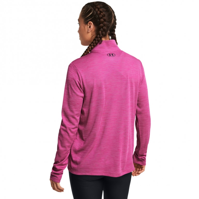 Damski longsleeve treningowy Under Armour Tech Textured 1/2 Zip - różowy