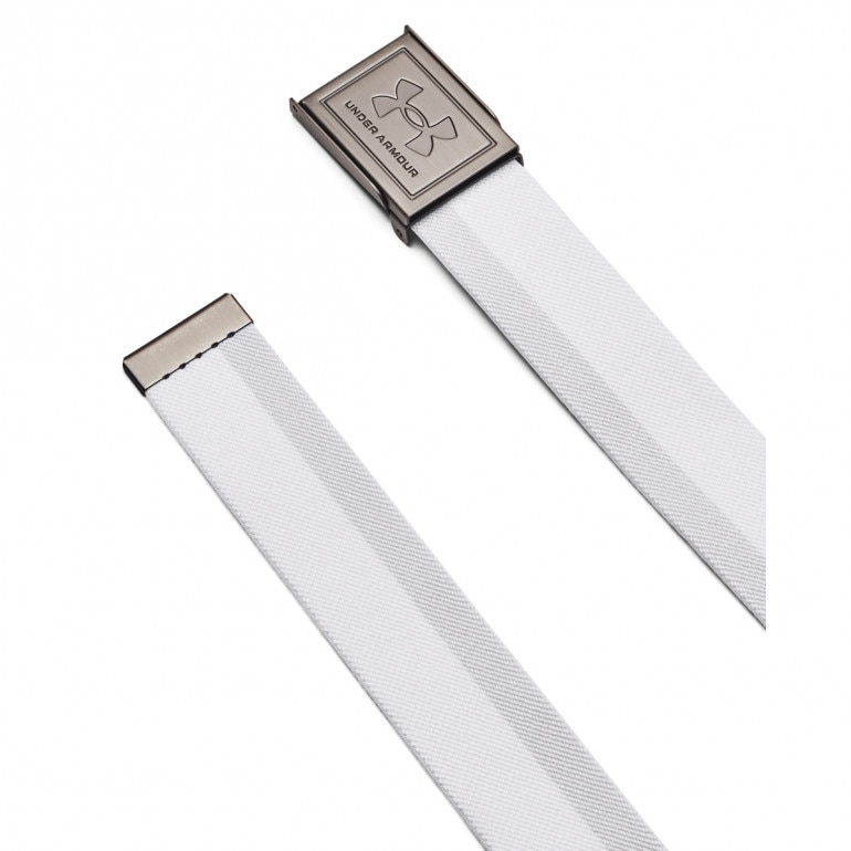 Męski pasek Under Armour M Stretch Webbing Belt - biały