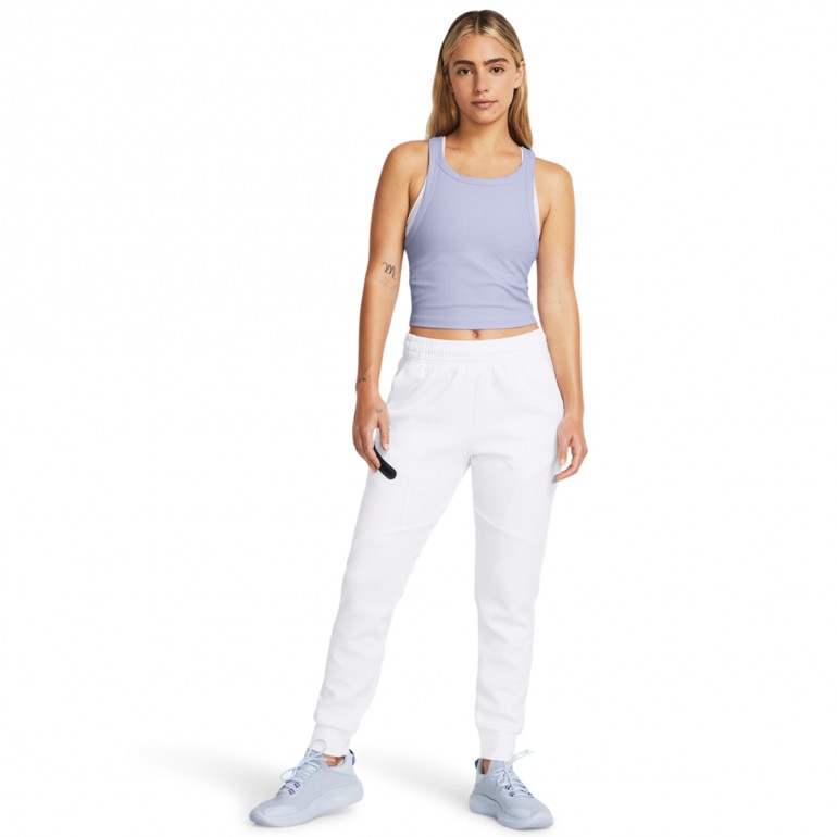 Damski top treningowy Under Armour Meridian Rib Crop Tank - fioletowy 