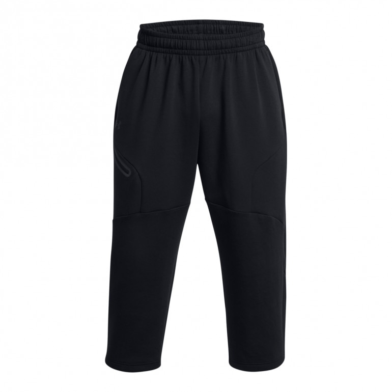 Męskie spodnie treningowe Under Armour Unstoppable Flc Baggy Crop - czarne