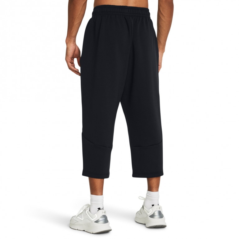 Męskie spodnie treningowe Under Armour Unstoppable Flc Baggy Crop - czarne