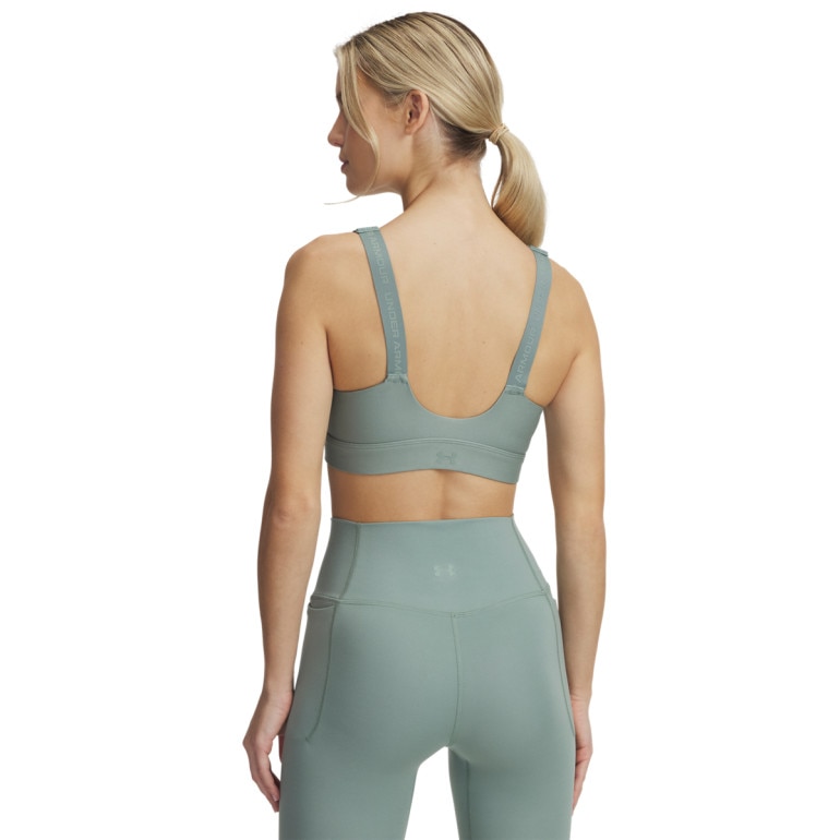 Biustonosz treningowy Under Armour UA Infinity High Zip 2.0 Bra - zielony