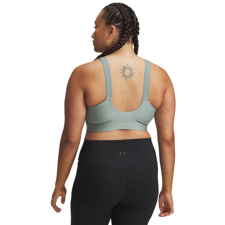 Biustonosz treningowy Under Armour UA Infinity High Zip 2.0 Bra - zielony