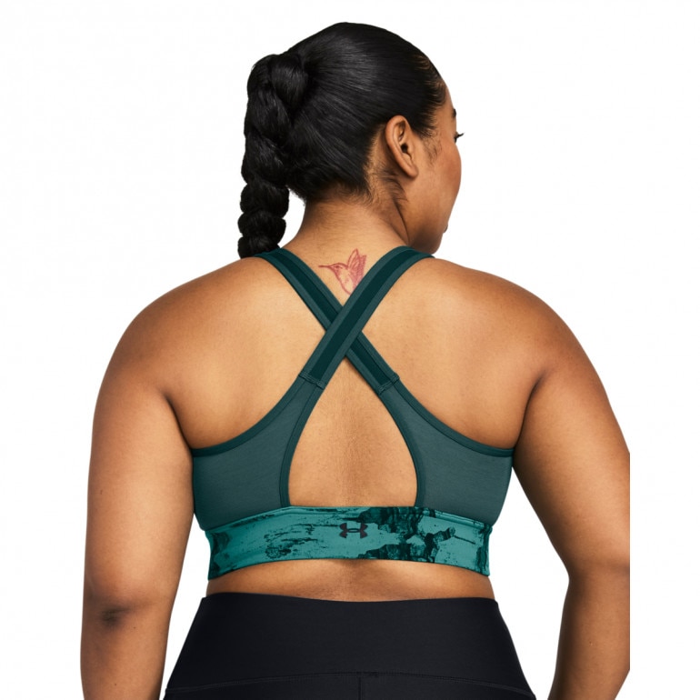 Biustonosz treningowy Under Armour Project Rock LG LL Infty Bra Pt - zielony