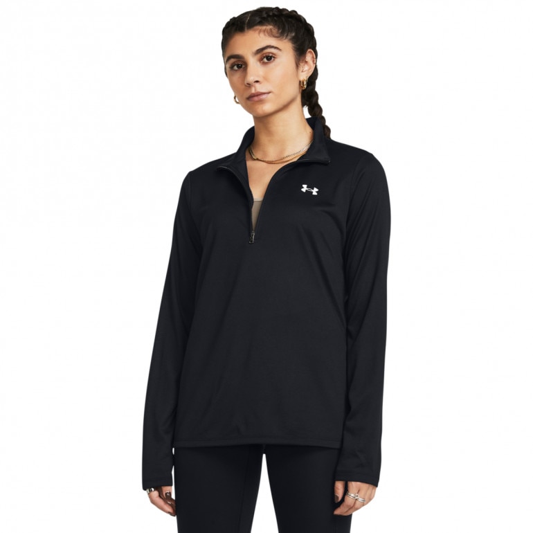 Damski longsleeve treningowy Under Armour Tech 1/2 Zip- Solid - czarny