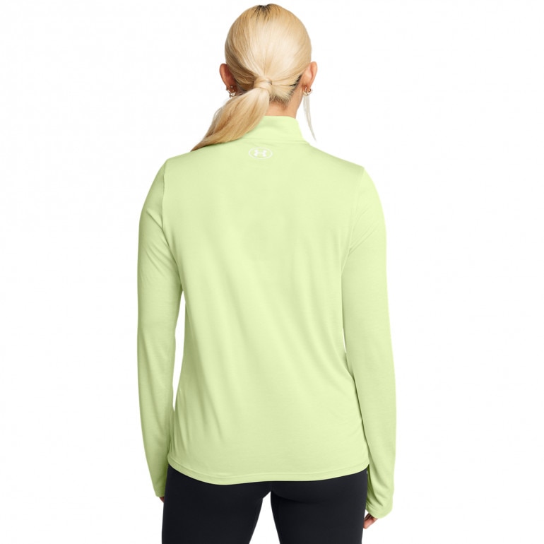 Damski longsleeve treningowy Under Armour Tech 1/2 Zip- Twist - zielony