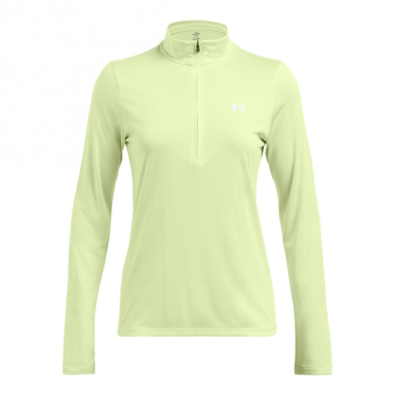 Damski longsleeve treningowy Under Armour Tech 1/2 Zip- Twist - zielony