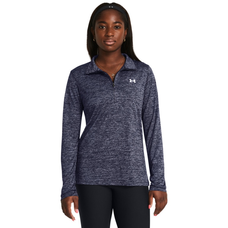 Damski longsleeve treningowy Under Armour Tech 1/2 Zip- Twist - szary