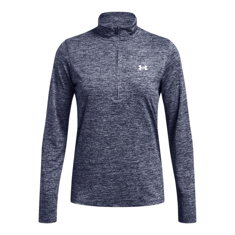 Damski longsleeve treningowy Under Armour Tech 1/2 Zip- Twist - szary