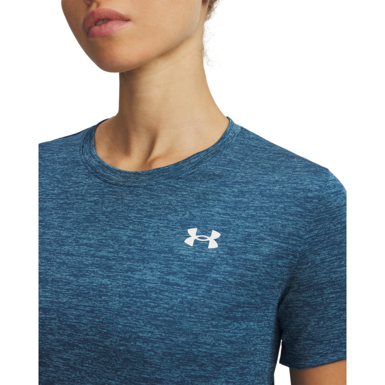 Damska koszulka treningowa Under Armour Tech SSC- Twist - granatowa