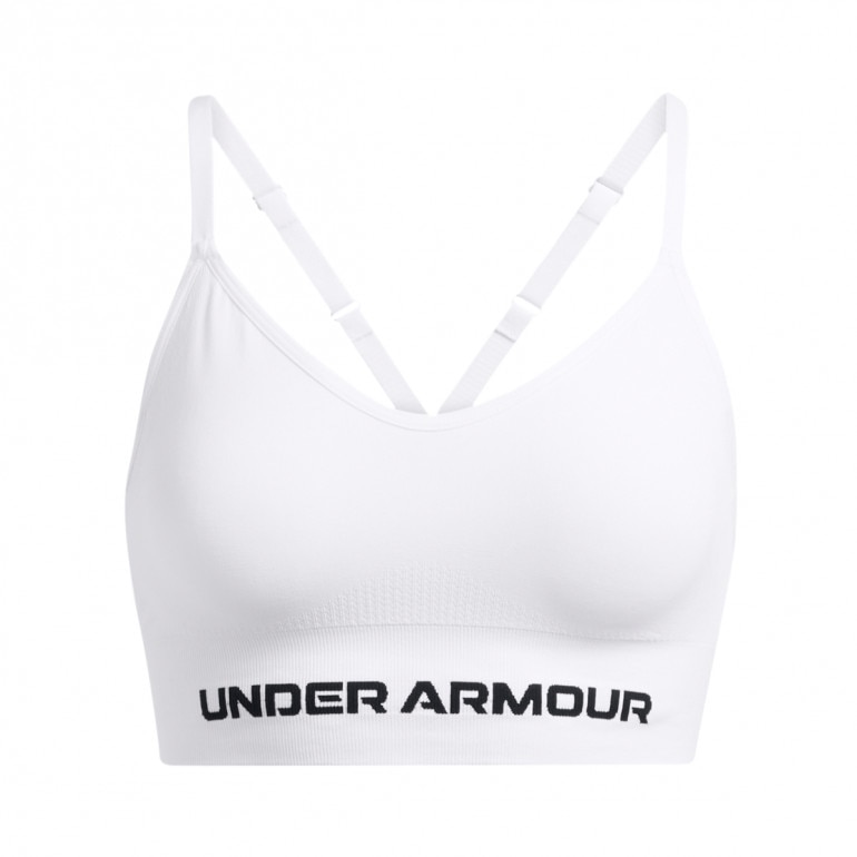 Damski biustonosz treningowy Under Armour Vanish Seamless Low Bra - biały