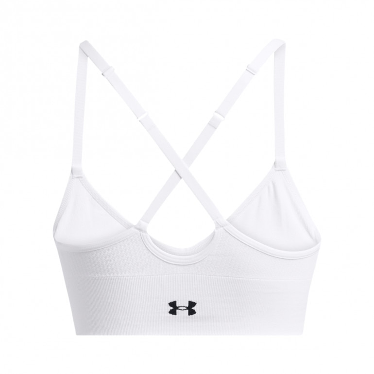 Damski biustonosz treningowy Under Armour Vanish Seamless Low Bra - biały