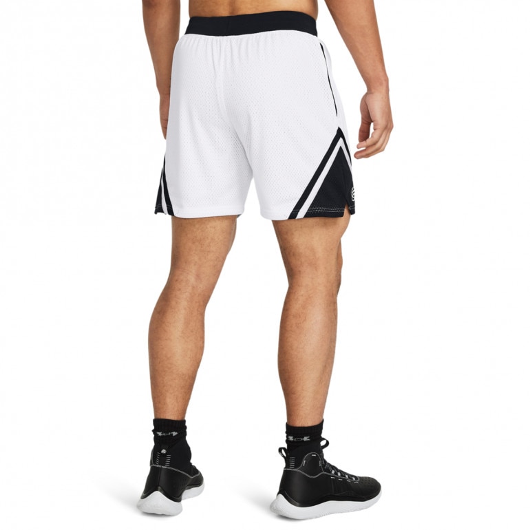 Męskie spodenki do koszykówki Under Armour Curry Mesh - białe