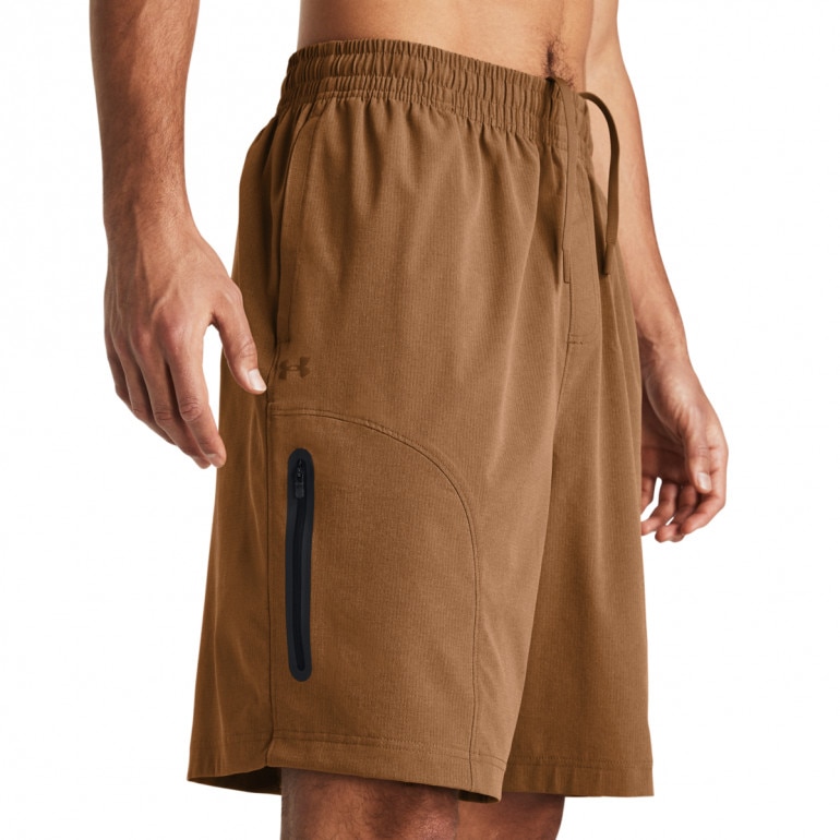 Męskie spodenki treningowe Under Armour UA Unstoppable Vented Short - brązowe