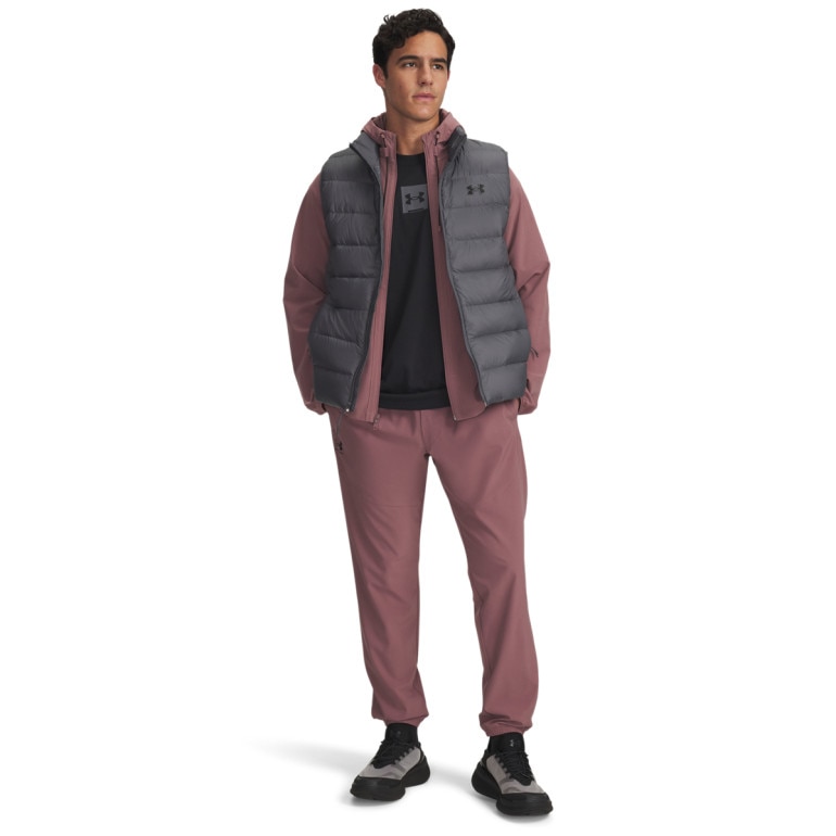 Męski bezrękawnik z puchem naturalnym Under Armour Legend Down Vest - szary