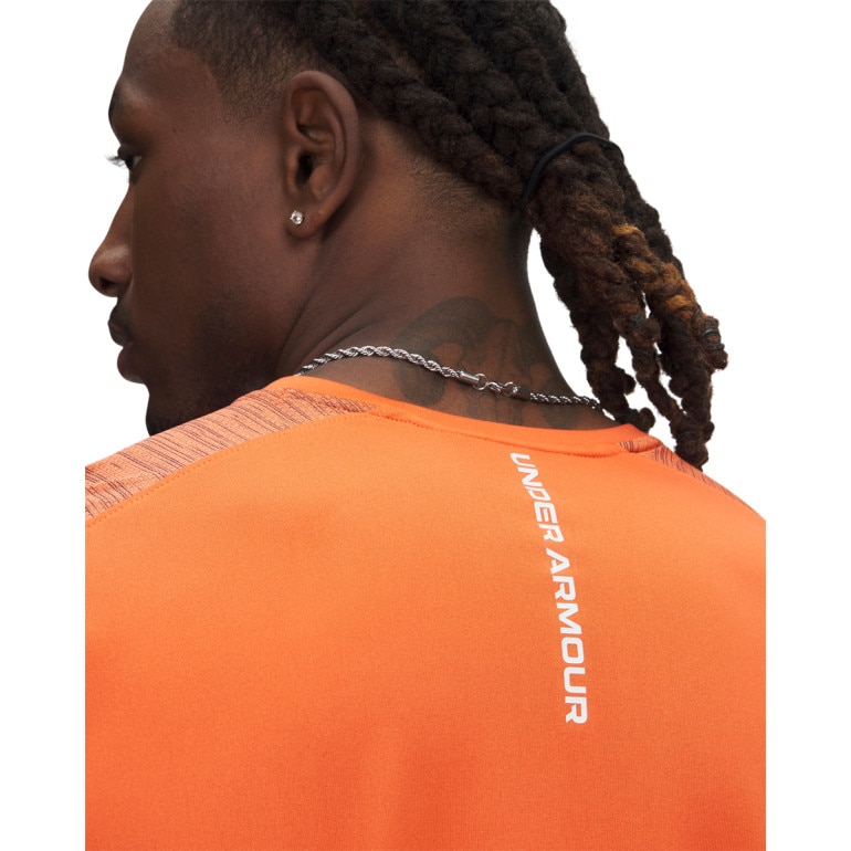 Męska koszulka treningowa Under Armour UA Tech Utility SS - pomarańczowa