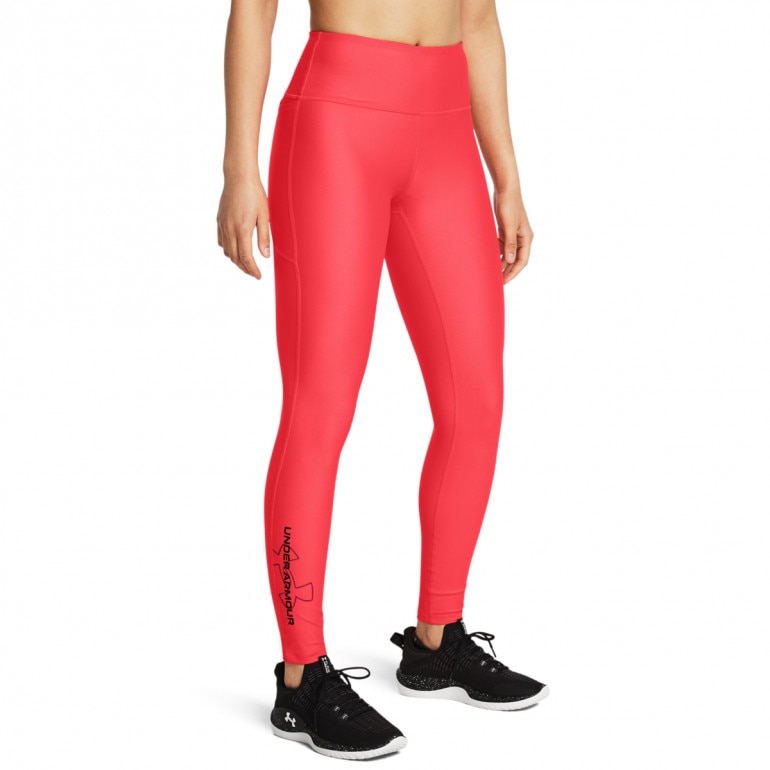 Damskie legginsy treningowe Under Armour UA Tech Branded - czerwone