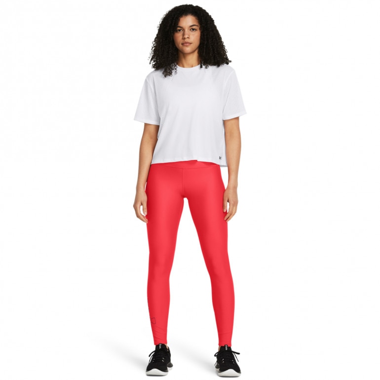 Damskie legginsy treningowe Under Armour UA Tech Branded - czerwone