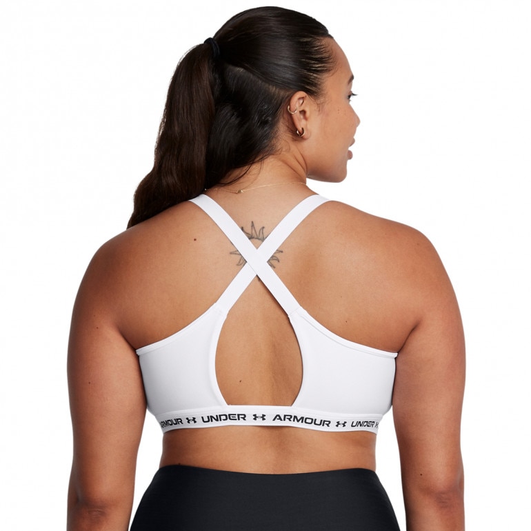 Biustonosz treningowy Under Armour UA Crossback Low Bra - biały